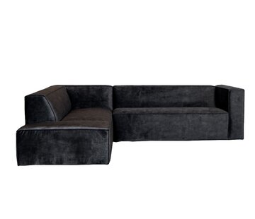Bronx71 Ecksofa Memphis Samt anthrazit links