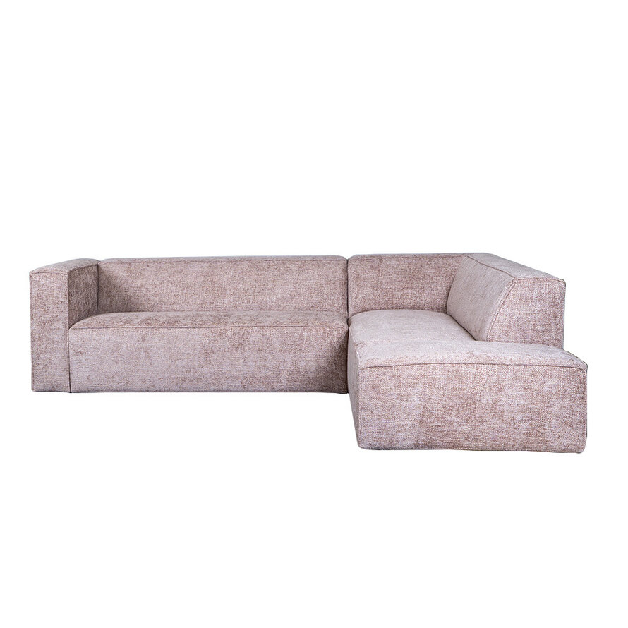 Ecksofa Memphis Chenille rosa rechts