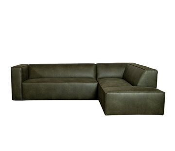 Bronx71 Ecksofa Memphis Leder olivgrün rechts