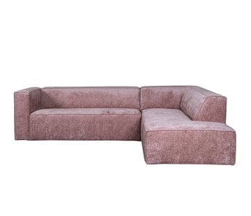 Bronx71 Ecksofa Memphis Chenille pink rechts