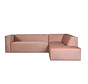 Ecksofa Memphis Samt rosa rechts