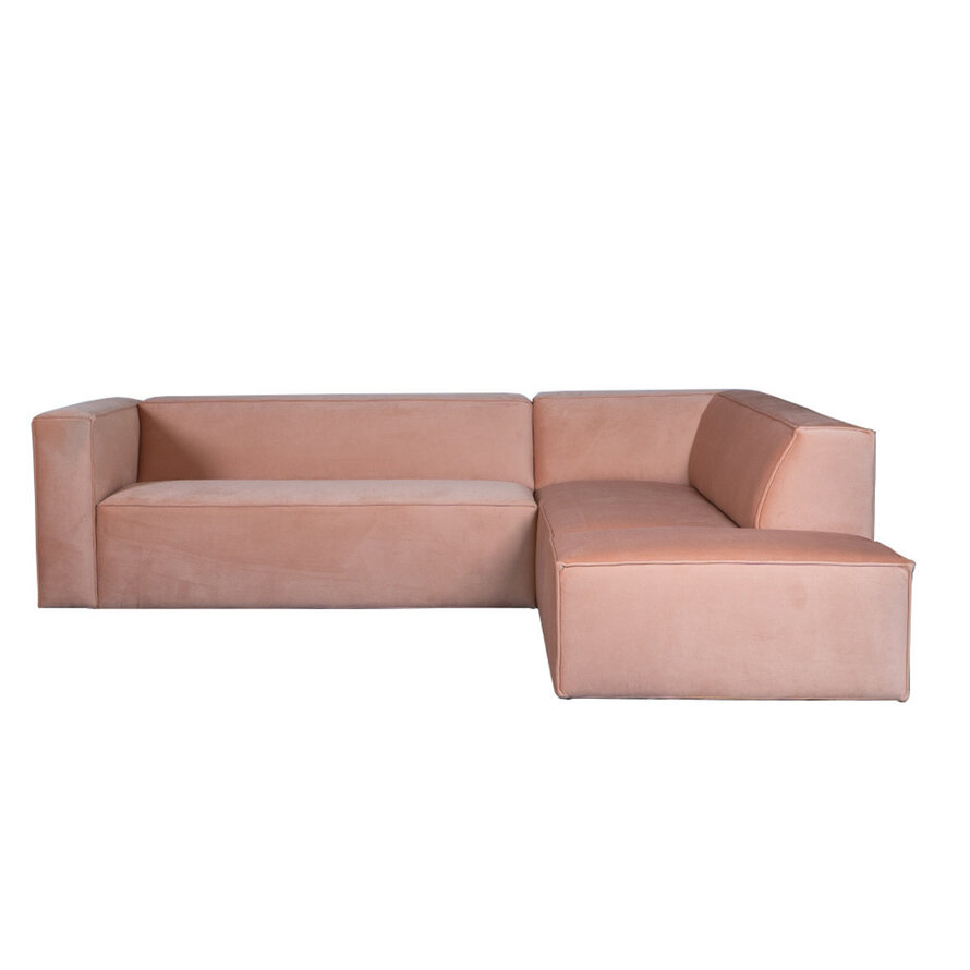 Ecksofa Memphis Samt rosa rechts