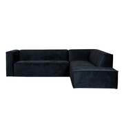 Bronx71 Ecksofa Memphis Samt schwarz rechts