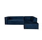 Ecksofa Memphis Samt dunkelblau rechts