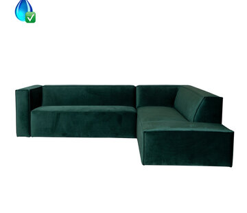 Bronx71 Ecksofa Memphis Samt dunkelgrün rechts