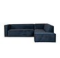Ecksofa Memphis Stoff schwarz rechts