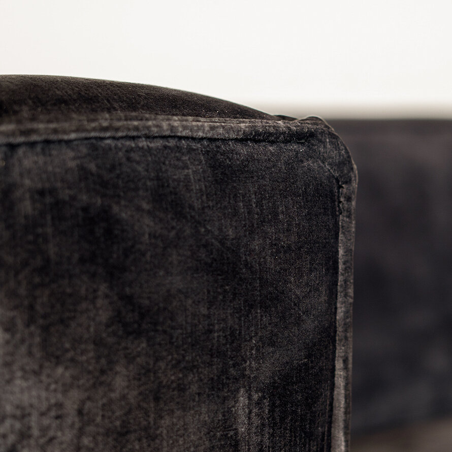 Ecksofa Memphis Samt anthrazit rechts