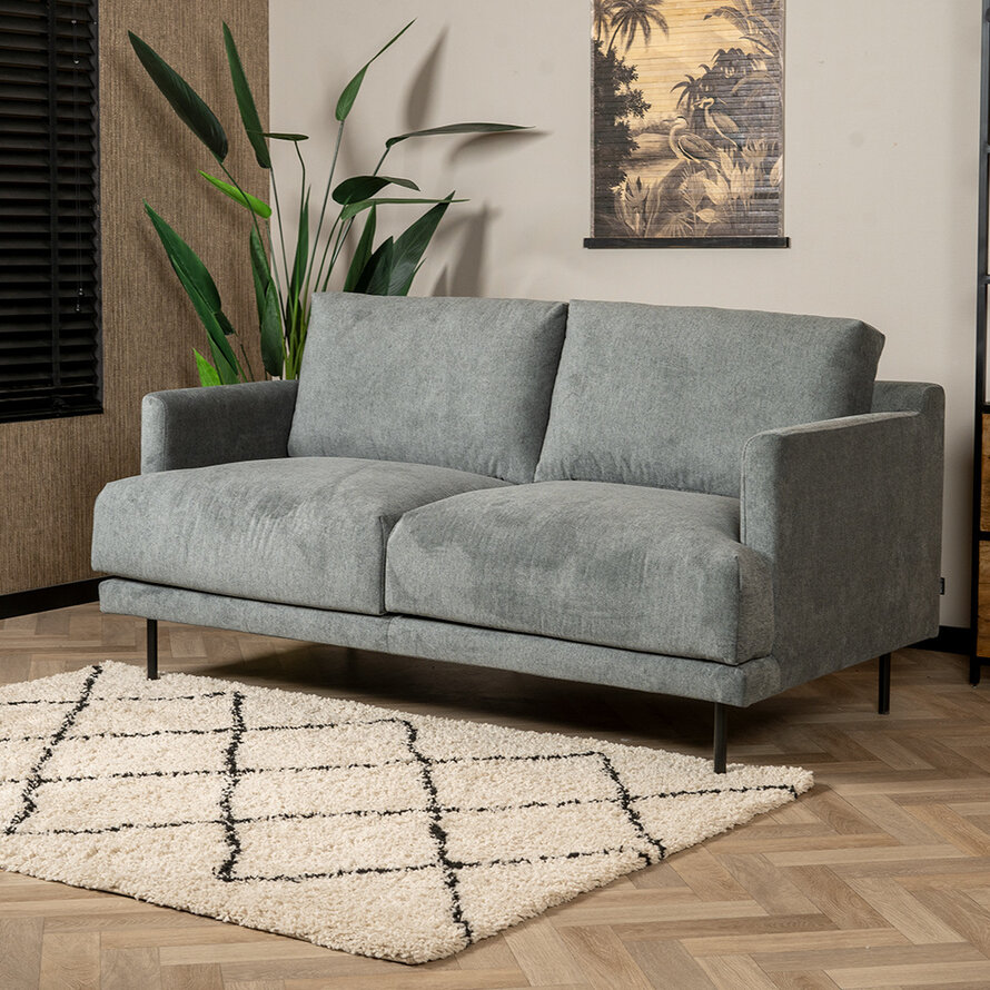 Design Sofa Denver 2,5-Sitzer Stoff anthrazit