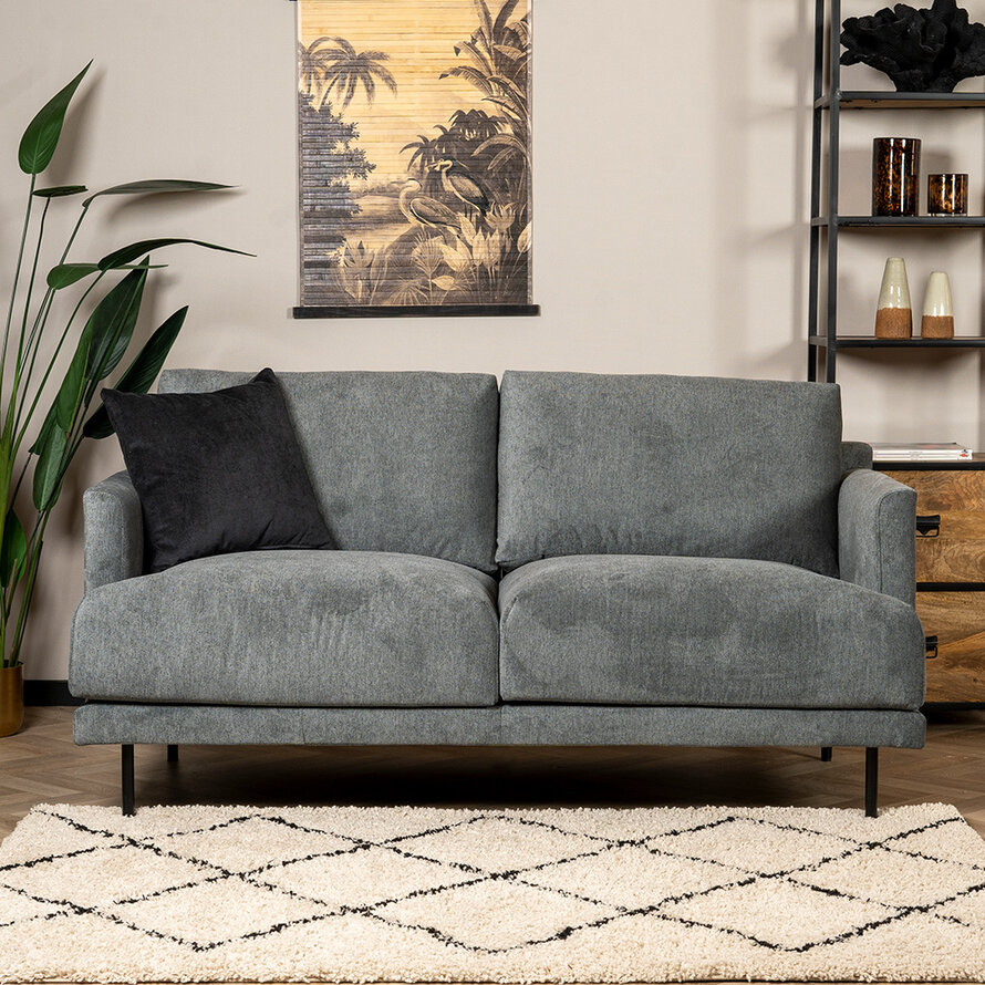 Design Sofa Denver 2,5-Sitzer Stoff anthrazit