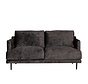 Samt Sofa Denver 2,5-Sitzer anthrazit