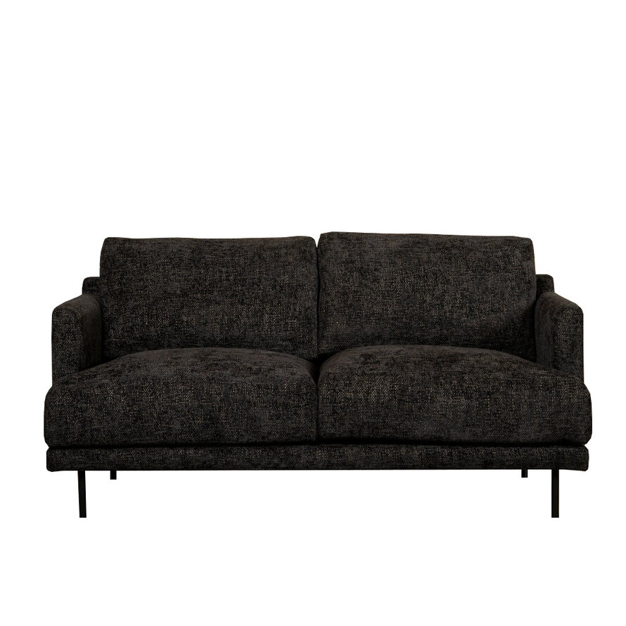 Chenille Sofa Denver 2,5-Sitzer schwarz