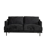 Bronx71 Design Sofa Denver 2,5-Sitzer Stoff schwarz