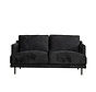 Design Sofa Denver 2,5-Sitzer Stoff schwarz