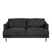 Bronx71 Bouclé Sofa Denver 2,5-Sitzer schwarz