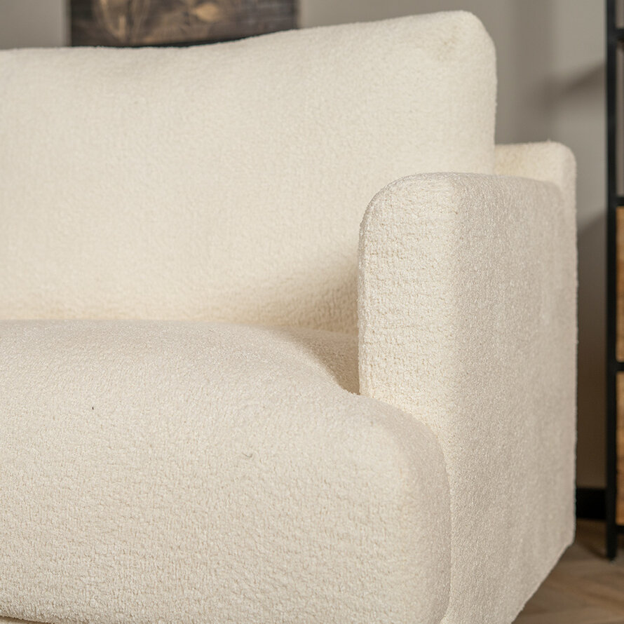 Bouclé Sofa Denver 2,5-Sitzer weiß