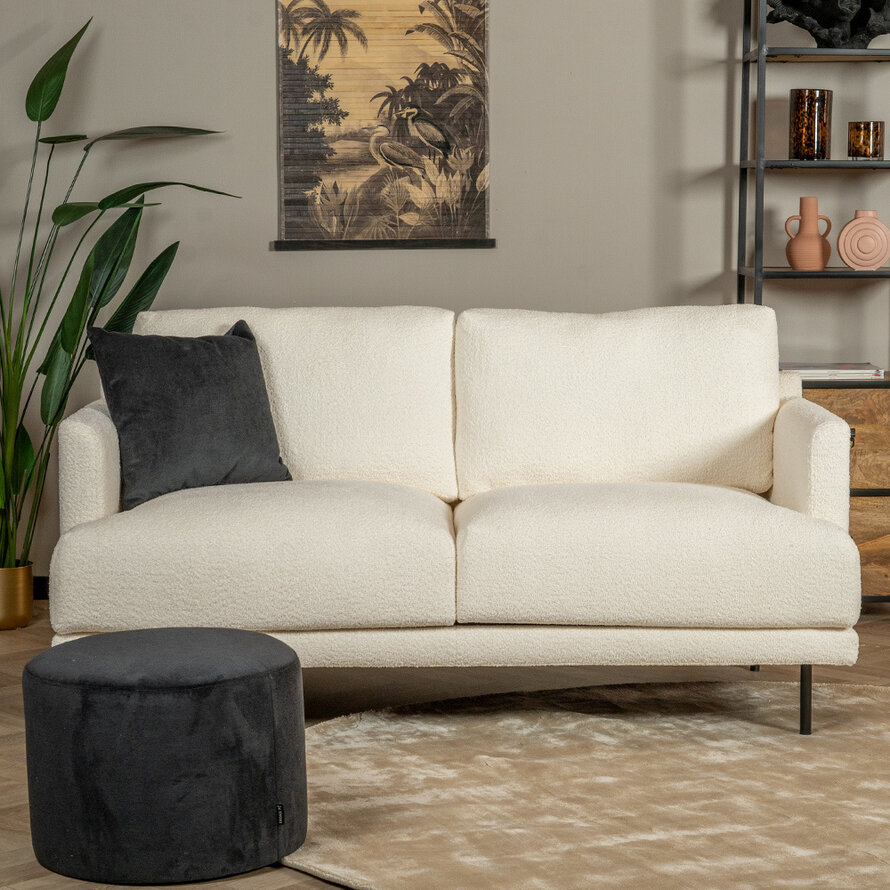 Bouclé Sofa Denver 2,5-Sitzer weiß