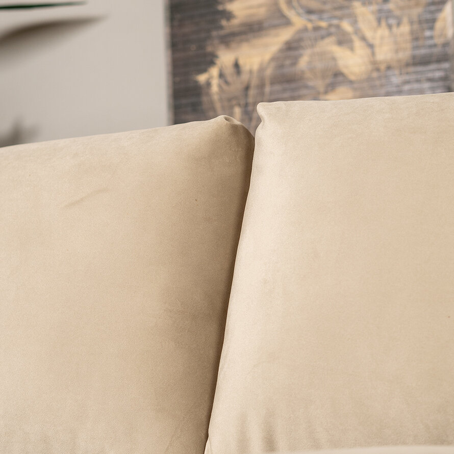 Samt Sofa Denver 2,5-Sitzer beige