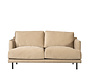 Samt Sofa Denver 2,5-Sitzer beige
