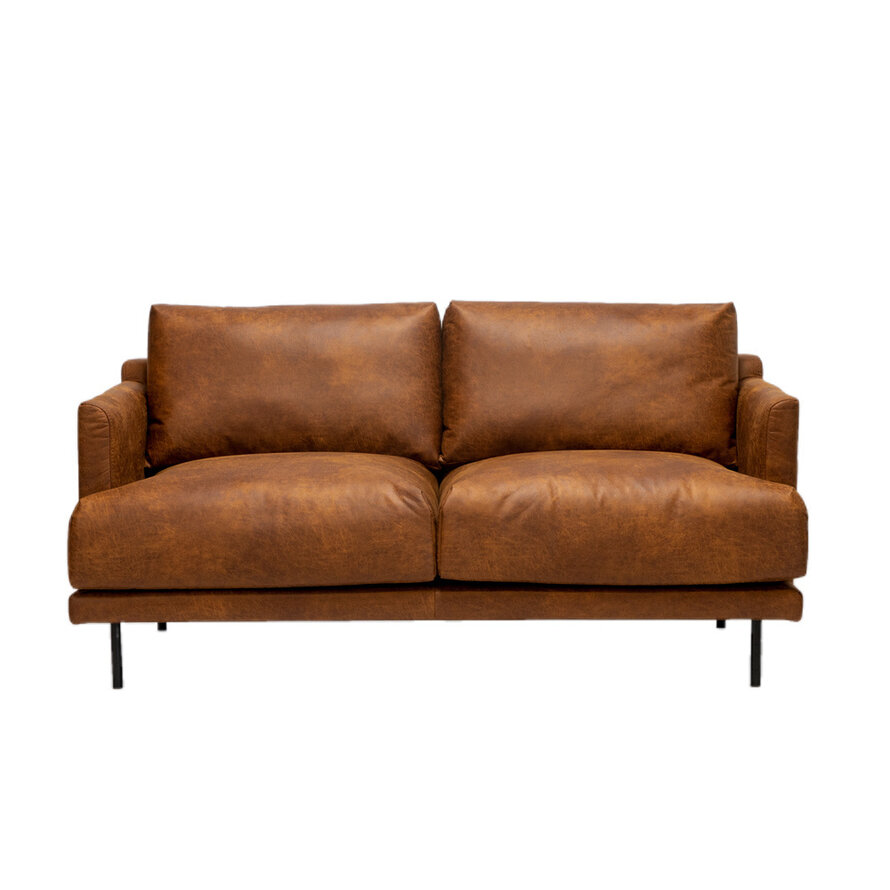 Leder Sofa Denver 2,5-Sitzer cognac