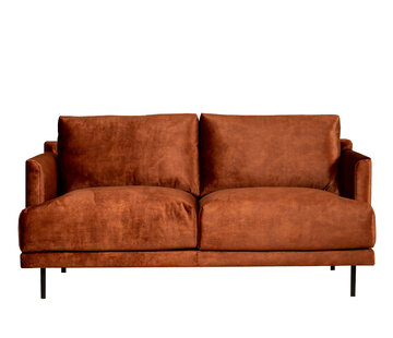 Bronx71 Samt Sofa Denver 2,5-Sitzer kupfer