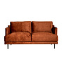 Samt Sofa Denver 2,5-Sitzer kupfer