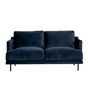 Bronx71 Samt Sofa Denver 2,5-Sitzer dunkelblau