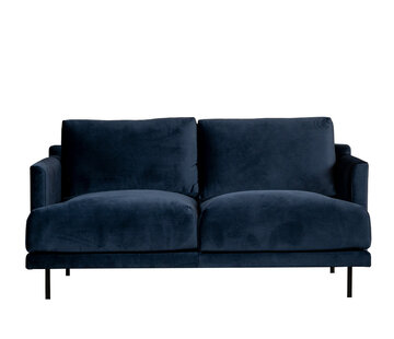 Bronx71 Samt Sofa Denver 2,5-Sitzer dunkelblau