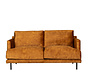 Samt Sofa Denver 2,5-Sitzer ockergelb/cognac