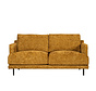 Chenille Sofa Denver 2,5-Sitzer ockergelb/cognac