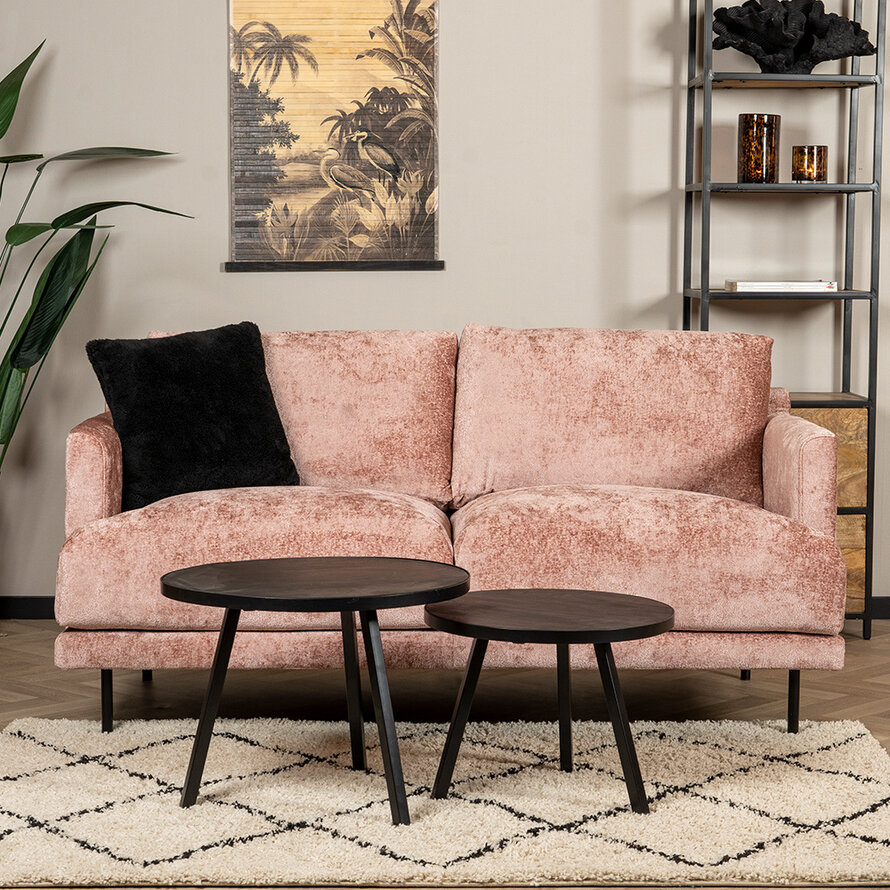 Chenille Sofa Denver 2,5-Sitzer pink