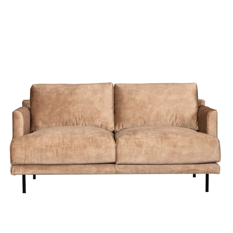 Samt Sofa Denver 2,5-Sitzer beige