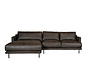 Ecksofa Denver Leder anthrazit links