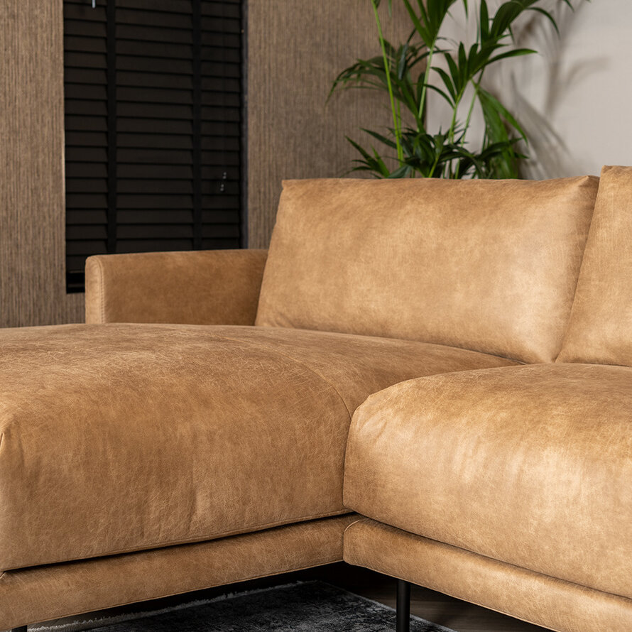 Ecksofa Denver Leder beige links