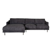 Bronx71 Ecksofa Denver Bouclé schwarz links