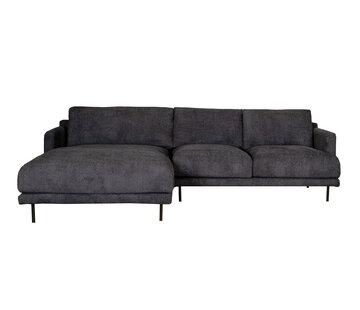 Bronx71 Ecksofa Denver Bouclé schwarz links