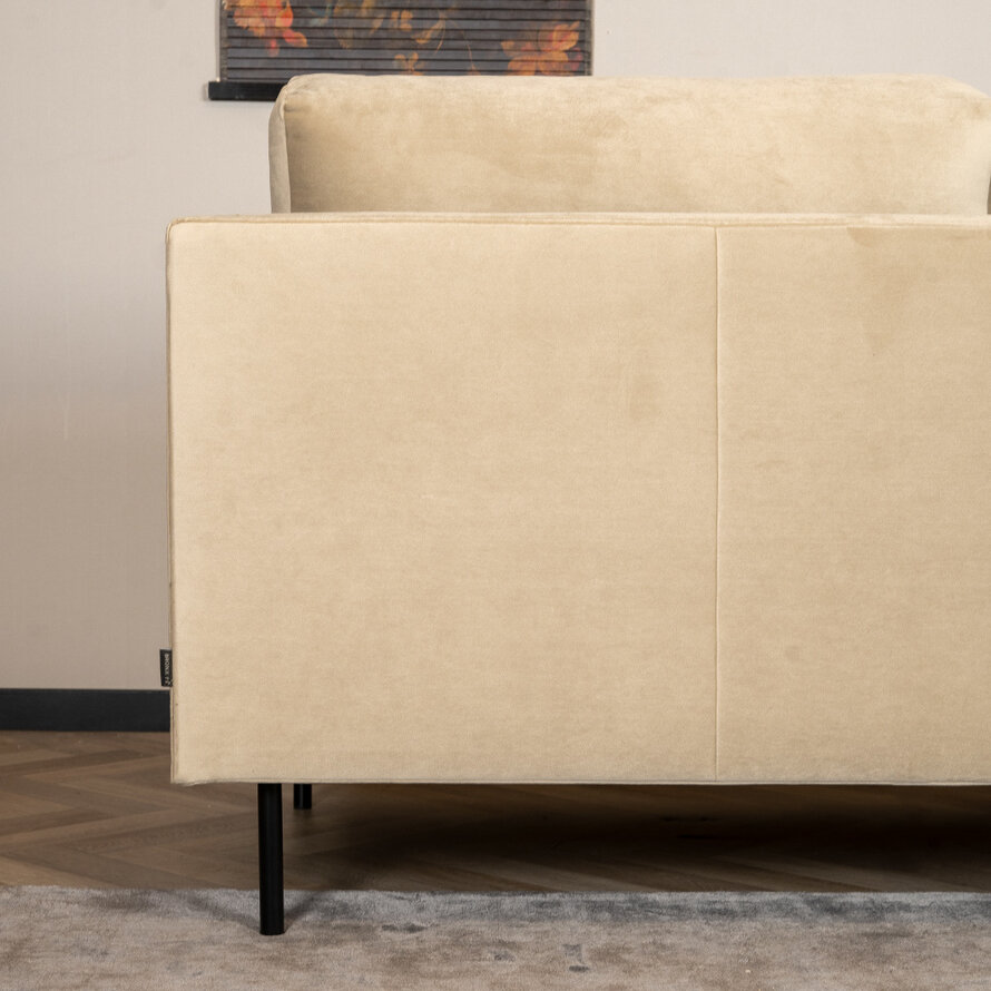 Ecksofa Denver Samt creme links