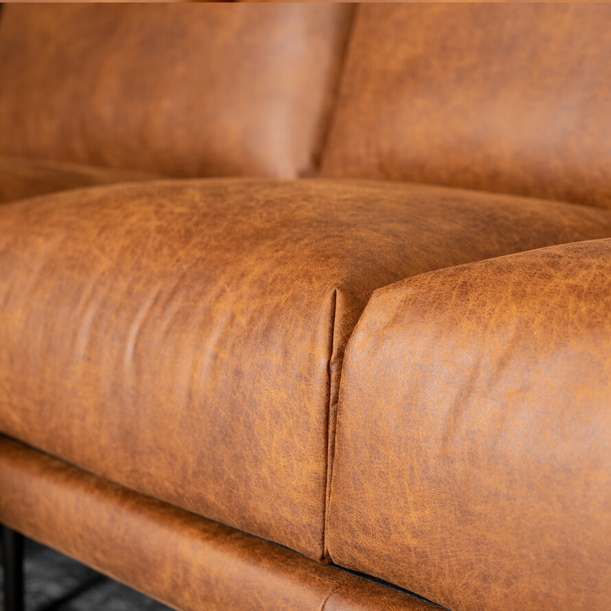 Ecksofa Denver Leder cognac links