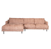 Bronx71 Ecksofa Denver Chenille rosa links