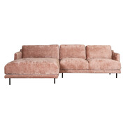 Bronx71 Ecksofa Denver Chenille pink links