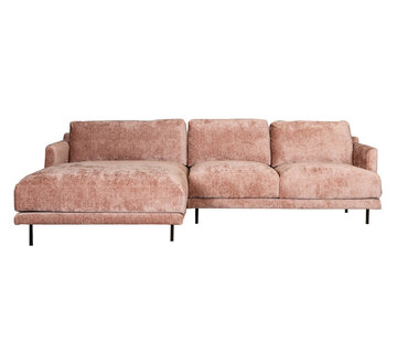 Bronx71 Ecksofa Denver Chenille pink links