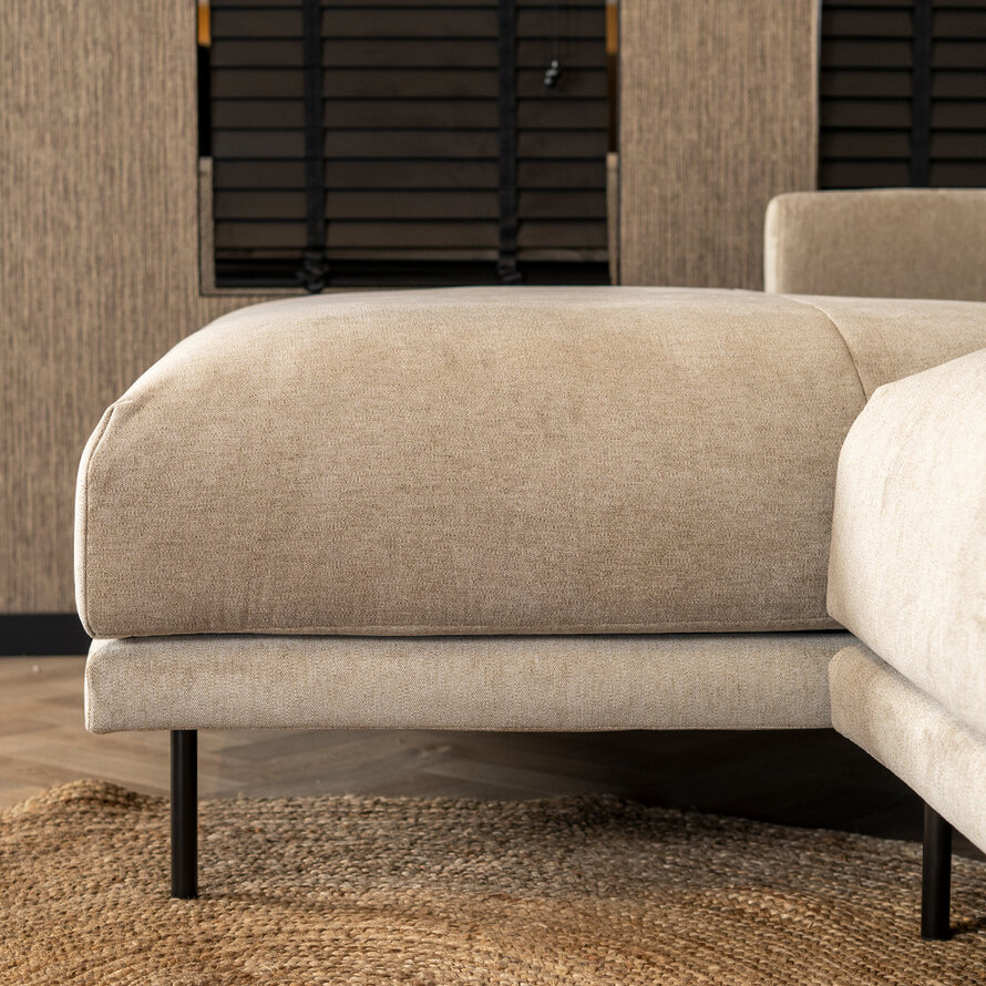 Ecksofa Denver Stoff taupe links