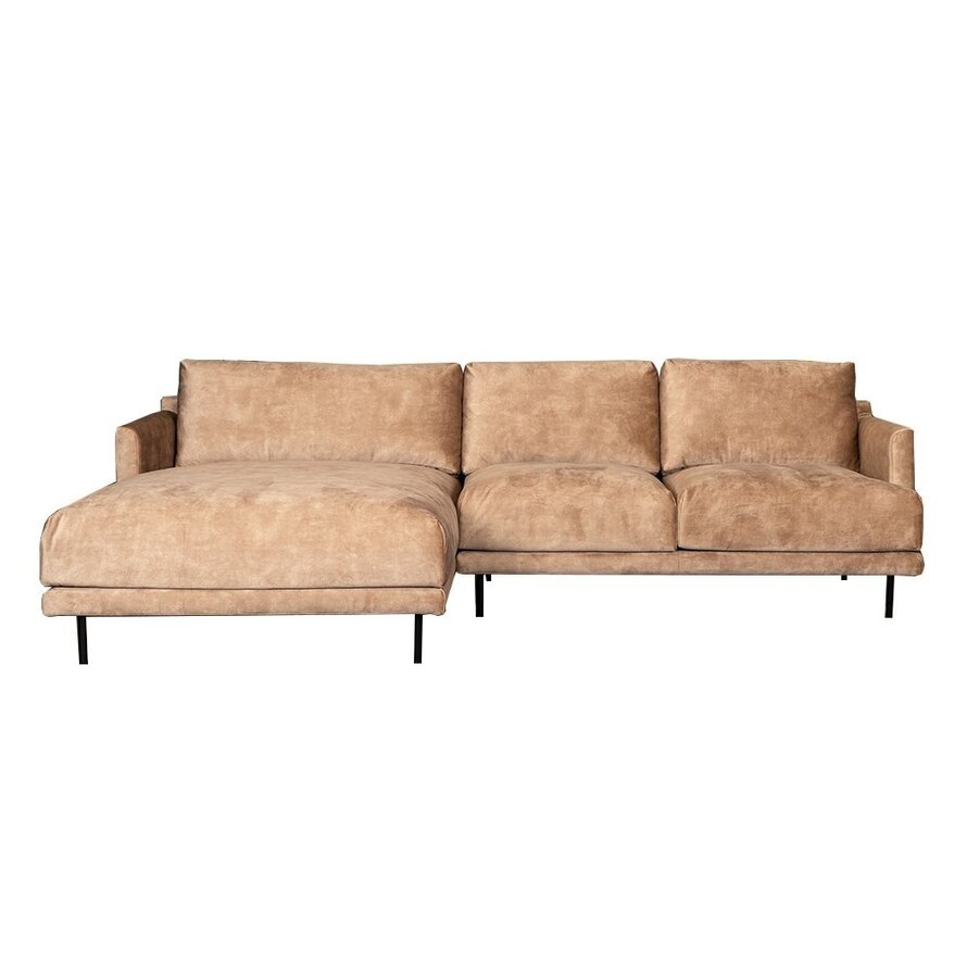 Ecksofa Denver Samt Taupe links