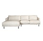 Ecksofa Denver Stoff off white links