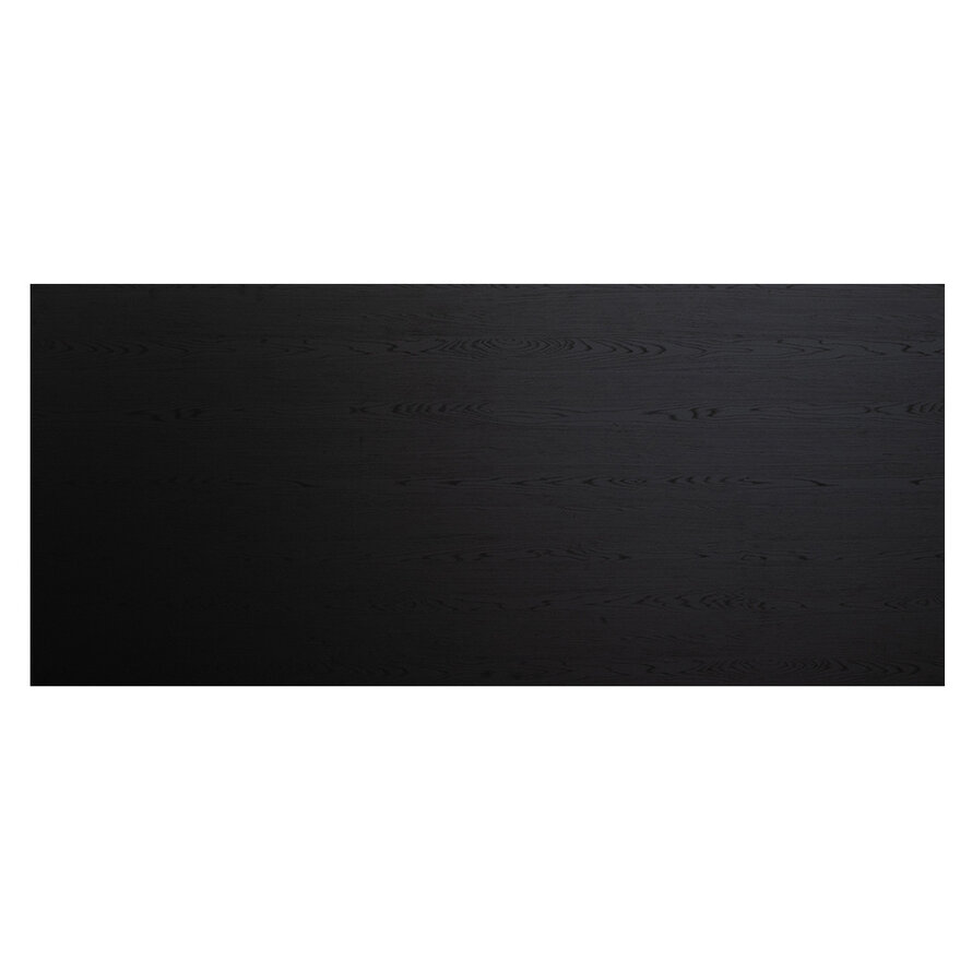 Tischplatte Roan rechteckig schwarz Melamin 220 x 90 cm