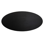 Bronx71 Tischplatte Roan oval schwarz Melamin 270 x 130 cm