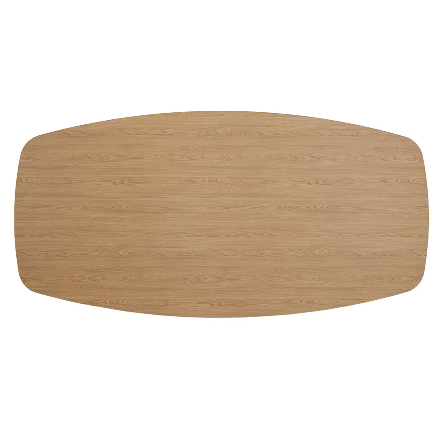 Tischplatte Liam dänisch oval Eichenlook Melamin 240 x 120 cm