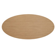 Bronx71 Tischplatte Liam  oval Eichenlook Melamin 270 x 130 cm