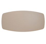 Bronx71 Tischplatte Otis dänisch oval beige Melamin 240 x 120 cm