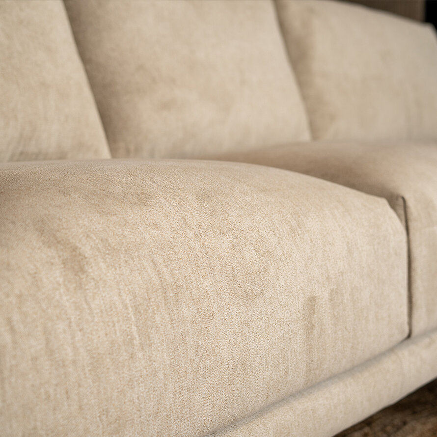 Ecksofa Denver Stoff taupe rechts