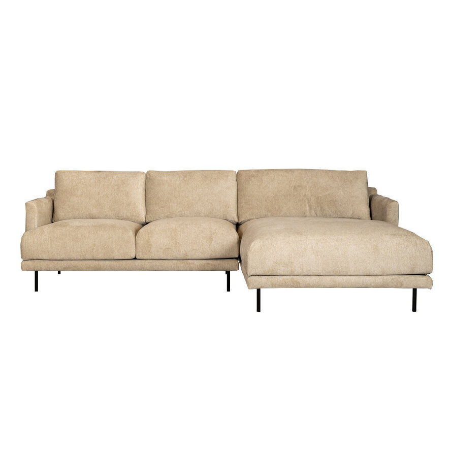 Ecksofa Denver Stoff taupe rechts